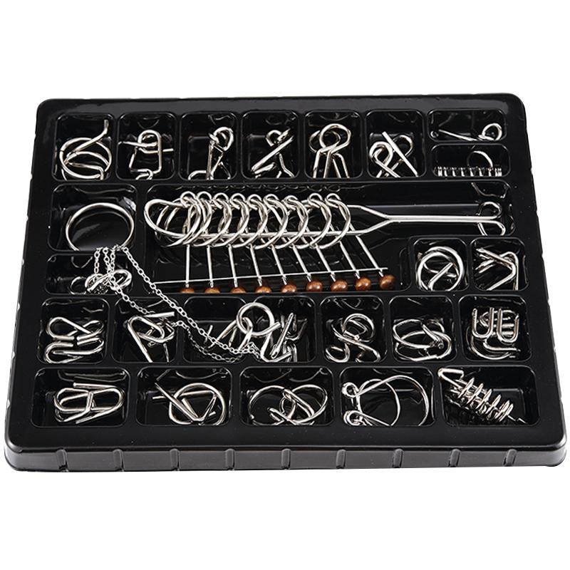 九连环25件套装益智烧脑成人智力解环扣儿童学生高智商玩具鲁班锁