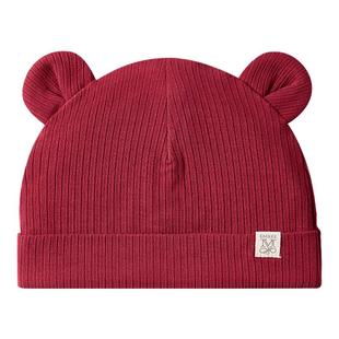 【新品】嫚熙婴儿帽子新生儿红色小月龄胎帽无骨帽宝宝护囟门帽