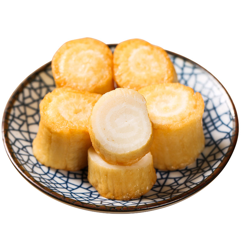 台湾进口干贝烧12个装qq鱼柱150g火锅豆捞丸子特色鱼丸批量供餐厅