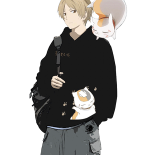 男生卫衣韩版潮流男学生宽松春夏季卡通动漫连帽外套日系潮牌衣服