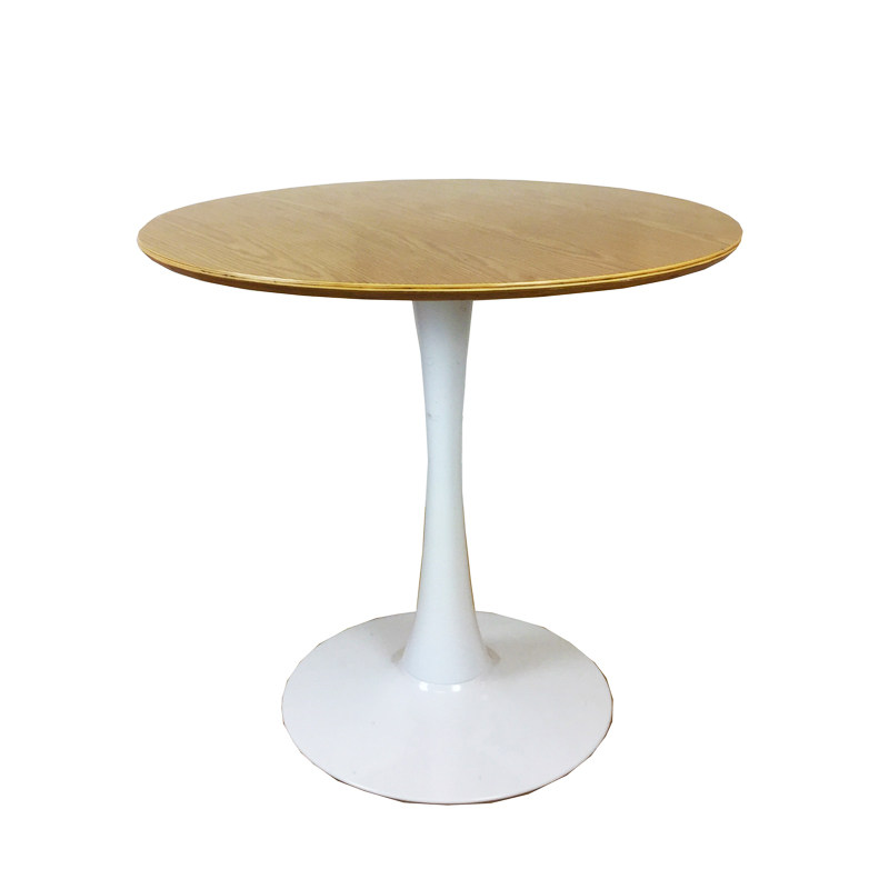 郁金香木桌北欧创意圆形实木餐桌现代简约休闲咖啡厅售楼部洽谈桌