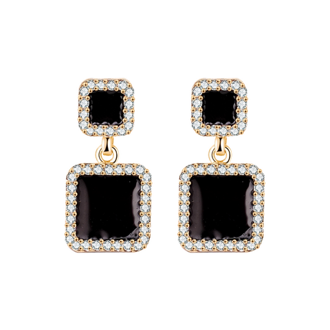 五角星星黑色冷淡风耳环韩国个性网红耳坠女气质长款时尚百搭耳饰