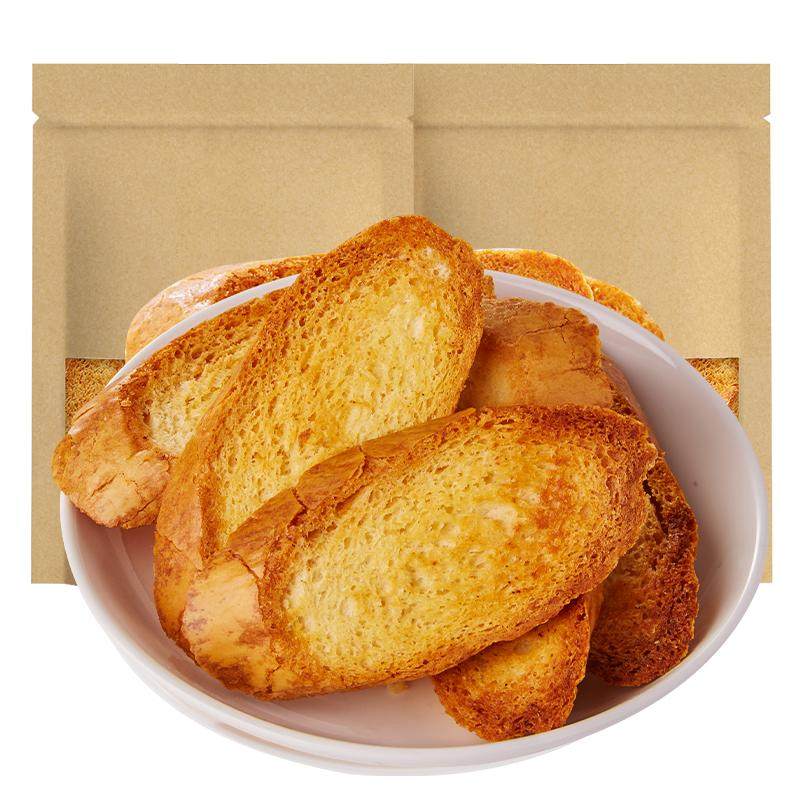 法式奶香面包干片早餐饼干香酥烤馍片零食大全各种美食整箱小包装 6.