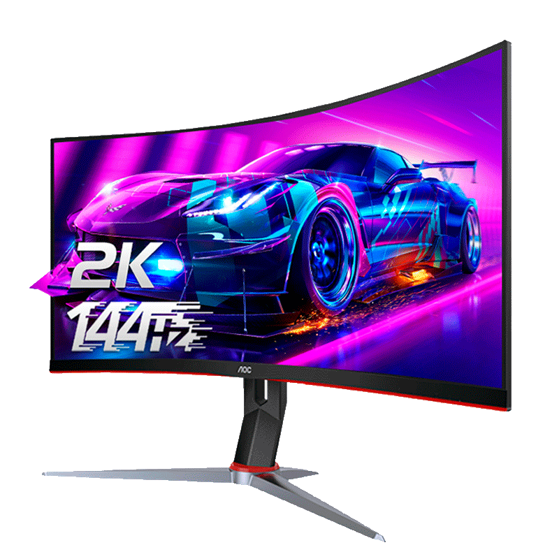aoc cq27g2 27英寸2k曲面电竞144hz显示器1ms响应游戏吃鸡台式电脑