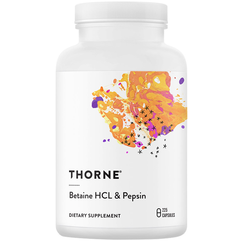 thorne悦恩美国进口甜菜碱胃蛋白酶胶囊呵护225粒sd415促进活性thorne