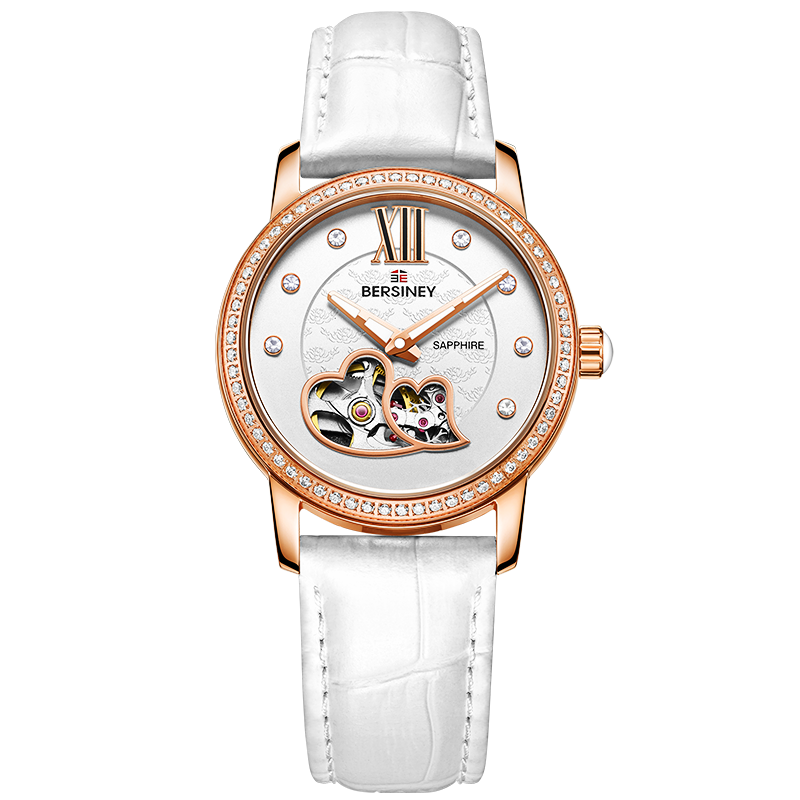 bersiney波西尼自动机械女镂空手表