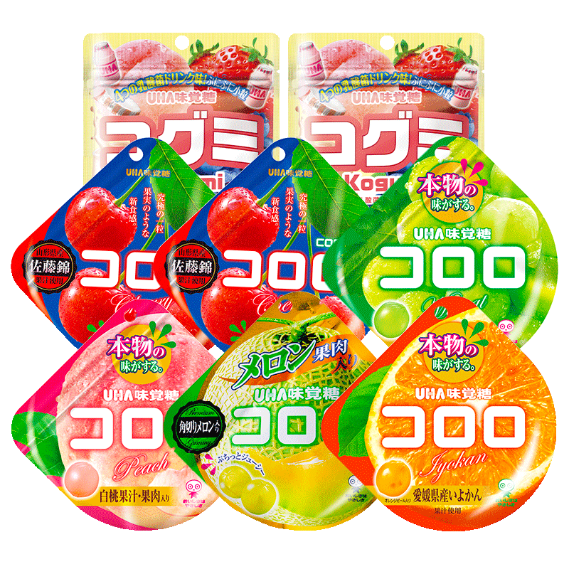 悠哈酷露露果汁软糖*6 乳酸菌果汁糖*2