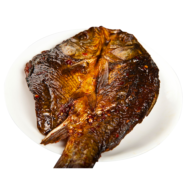 杨矮子酱板鱼湖南特产手撕鲫鱼 正宗香辣变态辣酱辣鱼整条