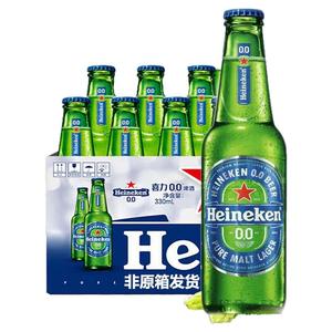 【原裝進口】喜力0.0啤酒無醇330ml*6瓶酒精度≤0.03度(非原箱)