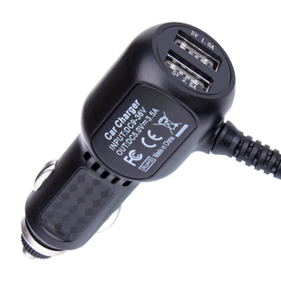 行车记录仪电源线插头通用双usb充电器车载数据配件点烟器连接线