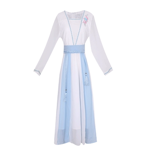 中国风汉元素古风樱花公主连衣裙