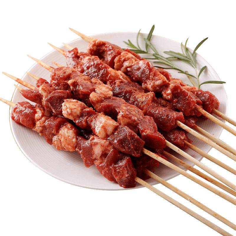【蜜蜂欢乐社】科尔沁牛肉串香辣孜然味烧烤食材4袋960g露营肉串.