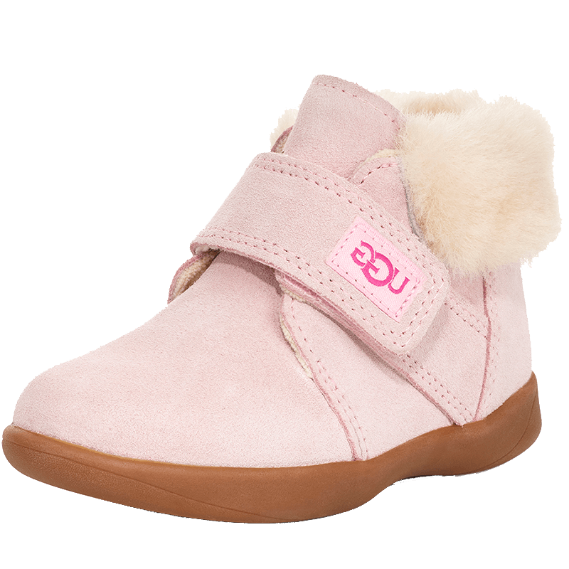 ugg童鞋小童翻毛皮魔术贴闭合棉靴短靴 1106229t