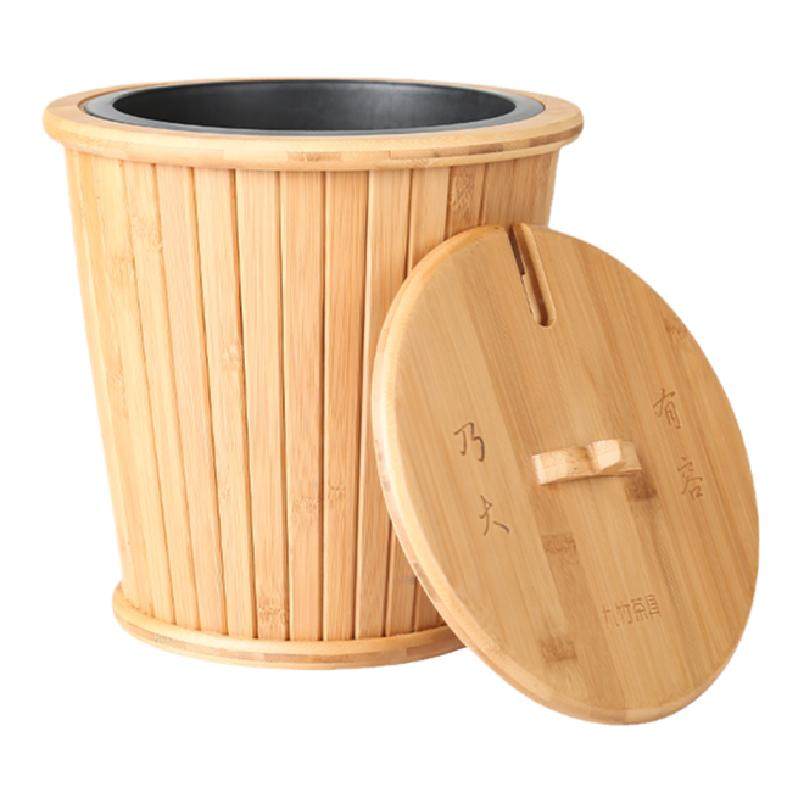 石金道茶道零配竹制排水桶茶水桶茶叶桶垃圾桶茶渣桶倒茶桶茶道桶