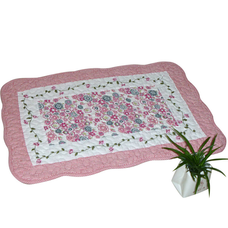 布艺脚垫纯棉吸水防滑小地垫家用进门卫生间浴室门垫可机洗夹棉垫