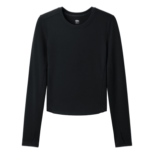 蕉下修身长袖T恤女秋上衣白色肌底衣新款运动圆领透气内搭打底衫