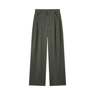 Semir/森马森马休闲裤女垂感阔腿裤显瘦显腿长时尚春季复古长裤