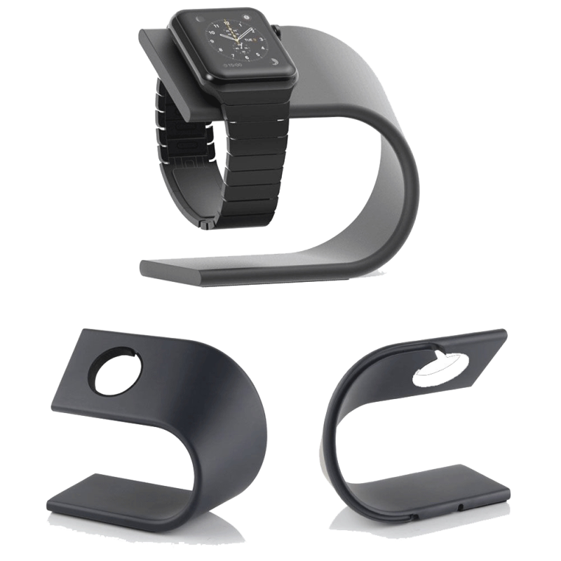 适用苹果手表u型充电支架apple watch铝合金材质充电底座iwatch智能