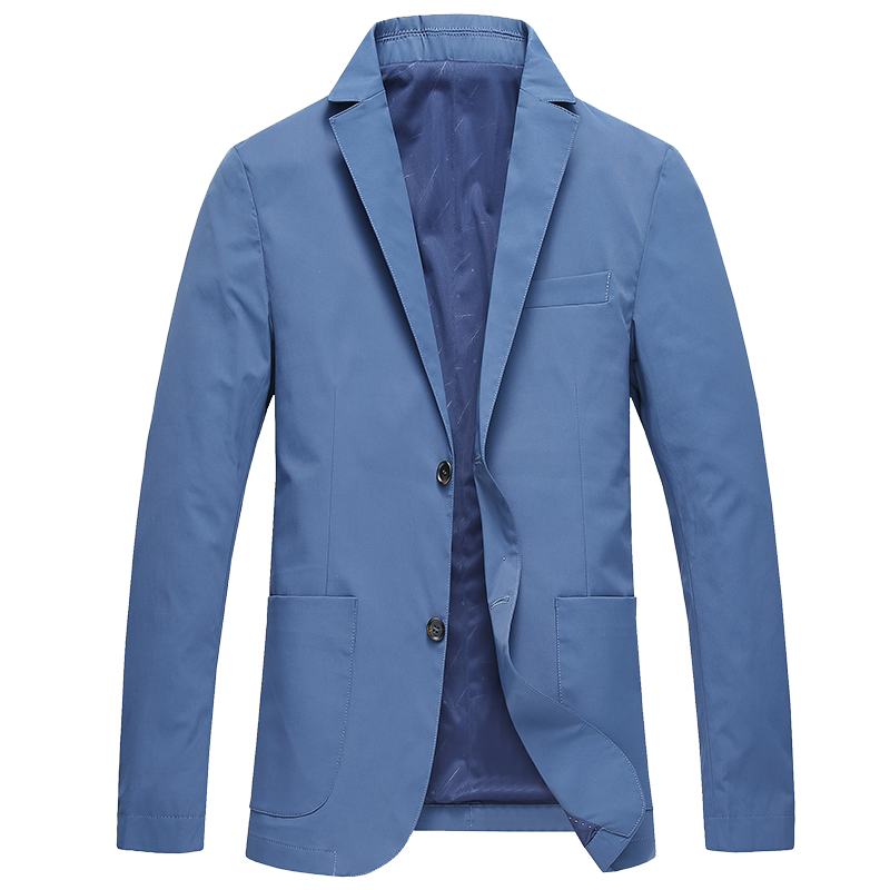 春季新款中青年男士翻领修身西服商务休闲薄款男装夹克小西装外套_4