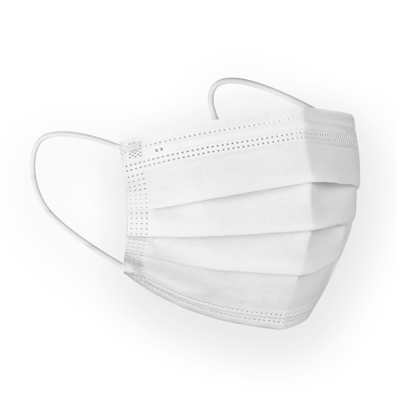 白色防尘口罩一次性口罩三层熔喷布成人男女夏季薄款透气防护口罩