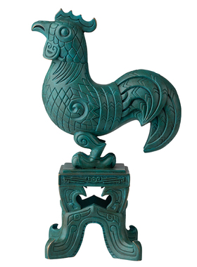 铜师傅 青铜摆件《三星堆青铜鸡大吉大利》家居饰品桌面艺术品