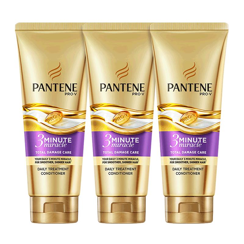 潘婷发膜3分钟三分钟奇迹氨基酸发膜红果清香顺滑180ml*3瓶护发素