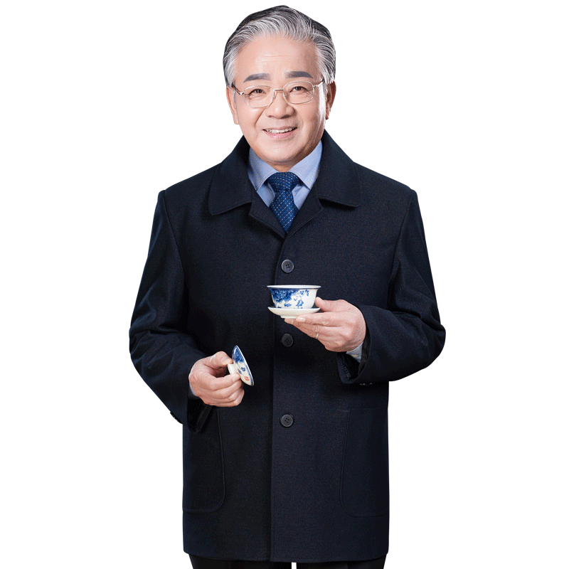 扣子款中老年夹克男爸爸装老人外套男春秋爷爷装大码服装80岁男装