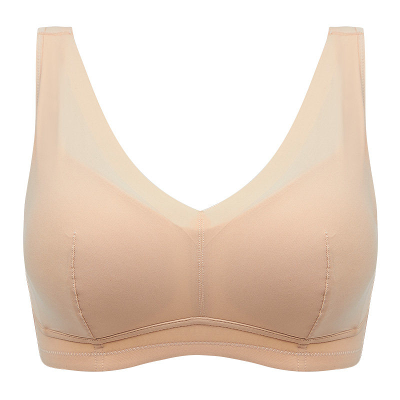 糖粒大码文胸睡眠无痕运动居家日本内衣女胖mm防震跑步防下垂