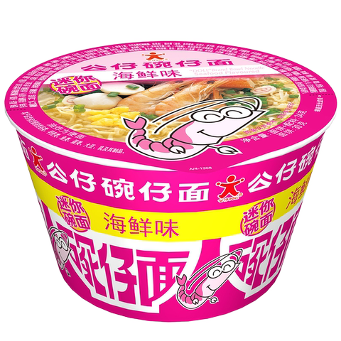 公仔面迷你碗面海鲜味34g 方便面泡面速食面即食面
