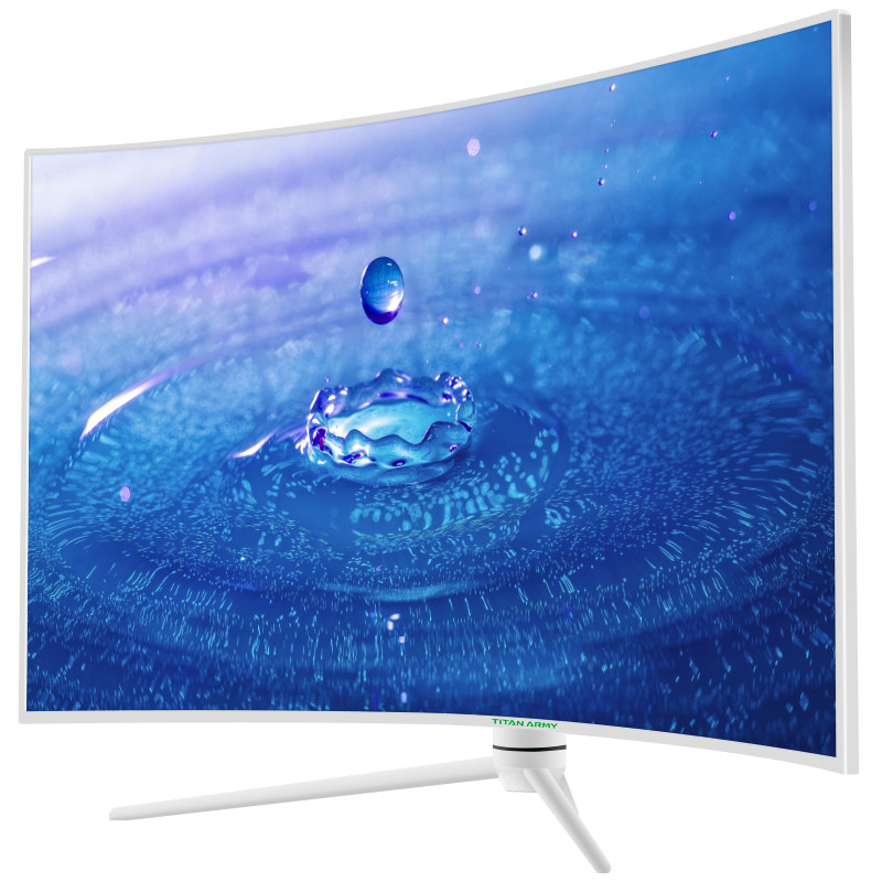 泰坦军团40英寸2k165hz显示器电竞游戏曲面大屏升降白色电脑屏幕