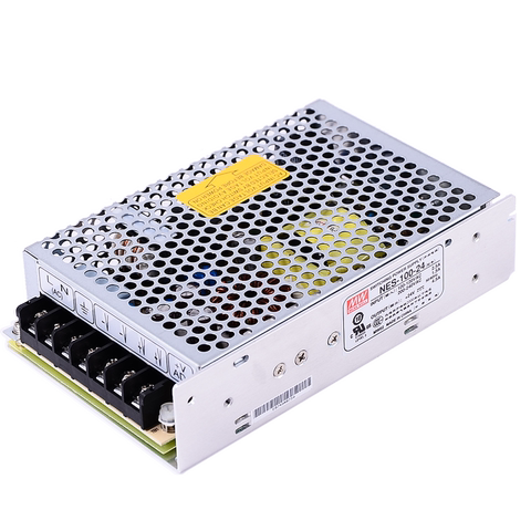 台湾明纬nes-100-24工业24v开关电源4.5a 100w直流s监控plc照明
