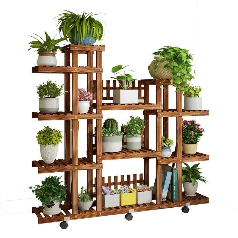 花架客厅植物摆放架实木室内多肉花盆花架子置物架阳台多层落地式