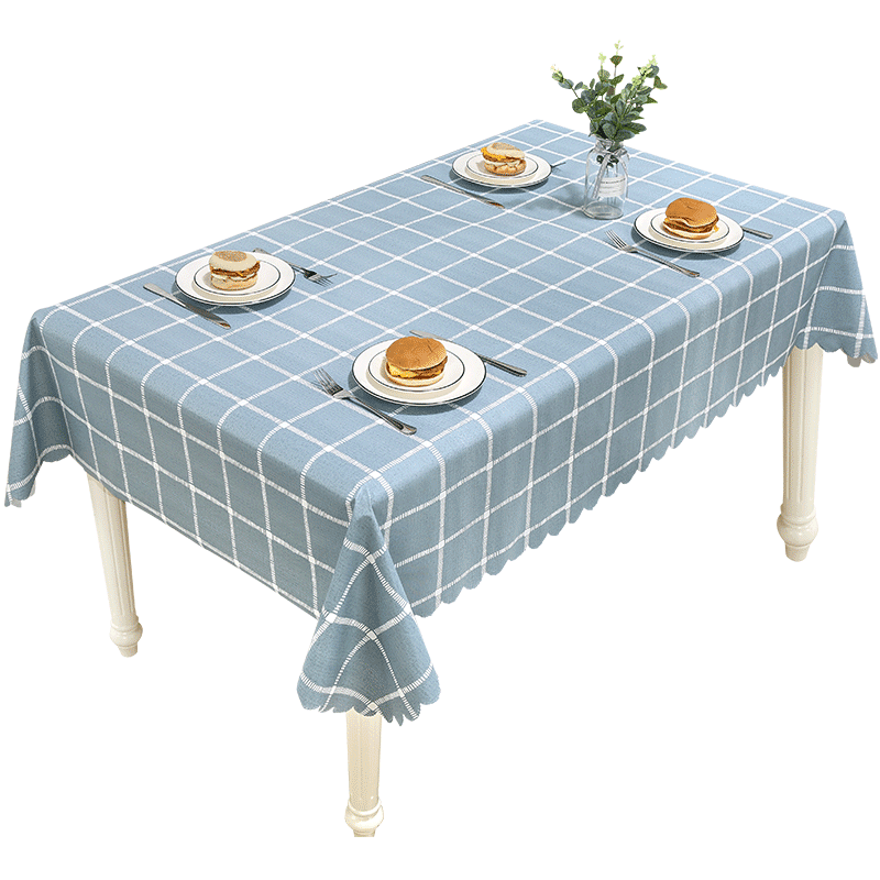格子餐桌布防水防油防烫免洗北欧茶几布布艺ins小清新台布长方形