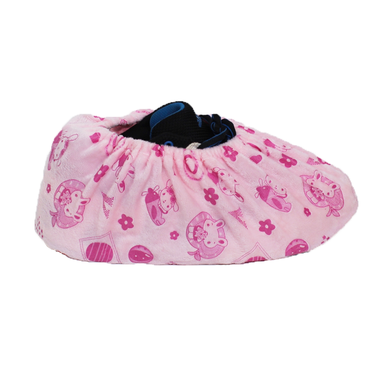 卡通绒布鞋套加厚防滑儿童幼儿园小学生电脑机房室内小孩布脚套帆