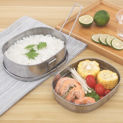 高中生住校吃饭饭盒军训用的饭盒学生打饭用的食堂打饭饭盒大容