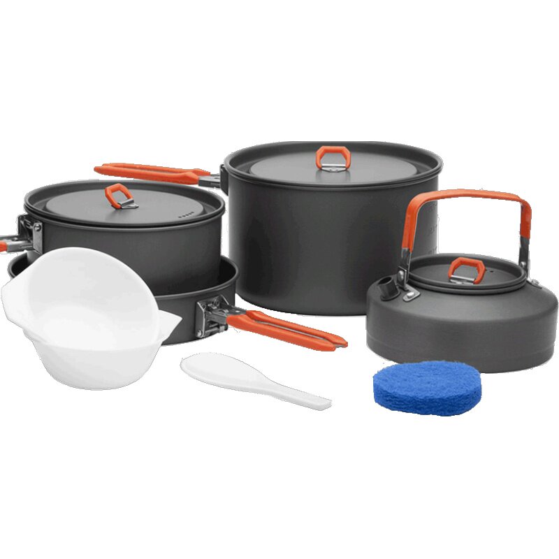 火枫野营套锅户外锅便携野外炊具锅具套装盛宴2-3/4-5人野炊用品