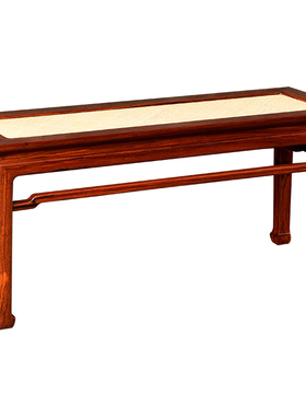 艺盟百胜微凹黄檀床尾凳卧室藤面长条凳明式换鞋凳王世襄红木春凳