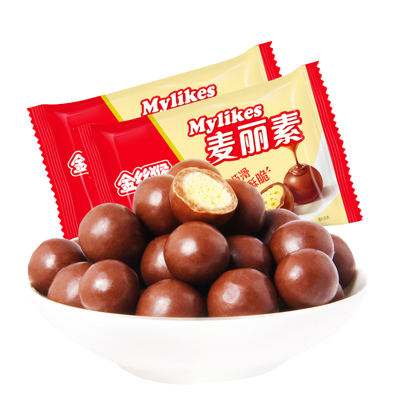 金丝猴麦丽素袋装巧克零食23g100g小吃糖果代可可脂代可可脂