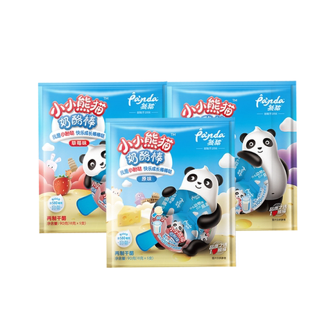 熊猫牌奶酪棒棒棒奶酪高钙乳酪儿童休闲零食芝士即食乳酪90gx5袋