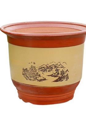 高档紫砂花盆 梅花盆 兰花盆 盆景花盆 特大 陶瓷花盆