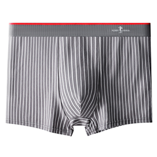 PLOVER男士高端10A抗菌棉条纹内裤男款高弹运动男生短裤2026新款