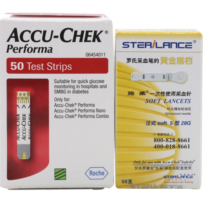 罗氏血糖试纸 罗氏卓越血糖试纸 血糖测试仪进口家用血糖仪精准
