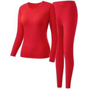 【小暖羊】松山棉店本命年红色保暖内衣套装秋衣秋裤马年新年礼物