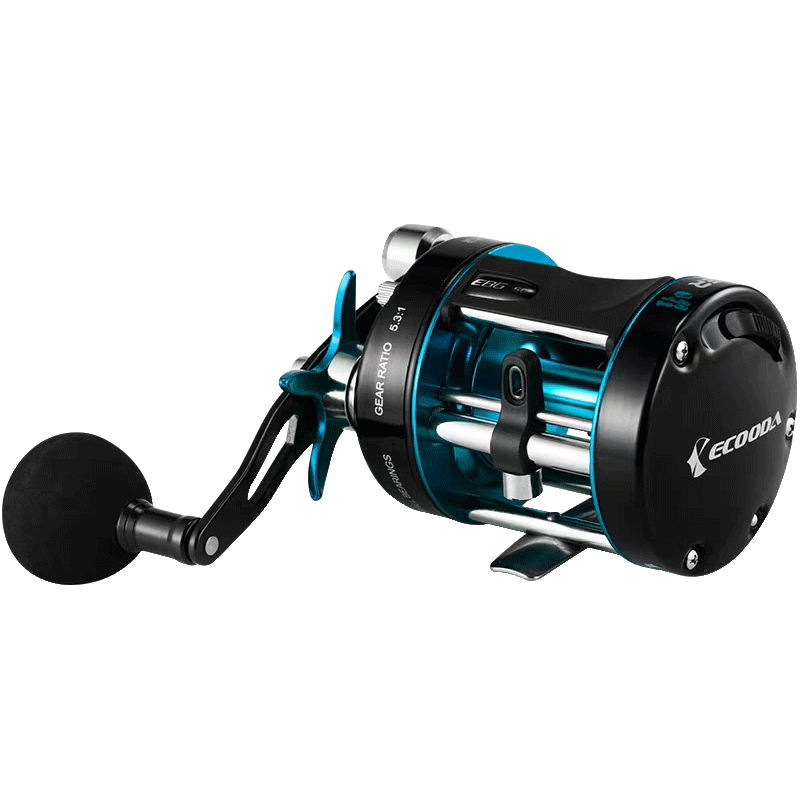 伊酷达海钓鼓轮曜系列ebg50金属鼓轮/强雷轮/近海船钓轮横向鱼轮