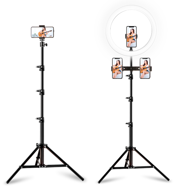 手机直播支架带补光灯三脚架拍照自拍夹淘宝美颜设备全套抖音网红主播
