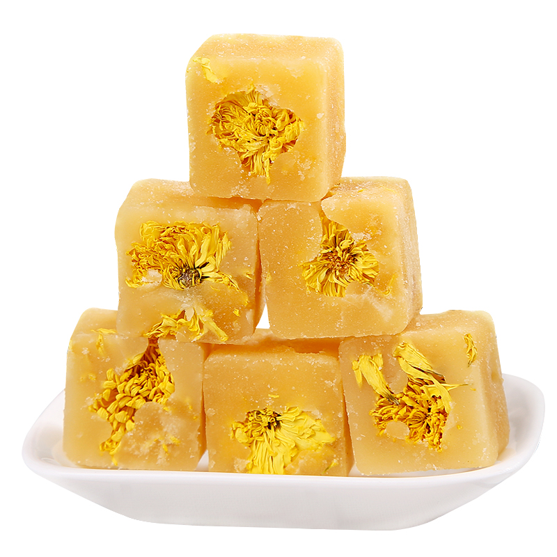 冰糖蜂蜜菊花茶块饮料凉茶冲泡水清热滋补枸杞菊花冬季饮品养生茶