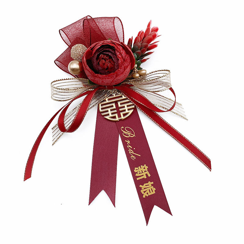 新郎新娘结婚胸花伴郎伴娘襟花父亲母亲森系韩式婚礼全套配饰别花