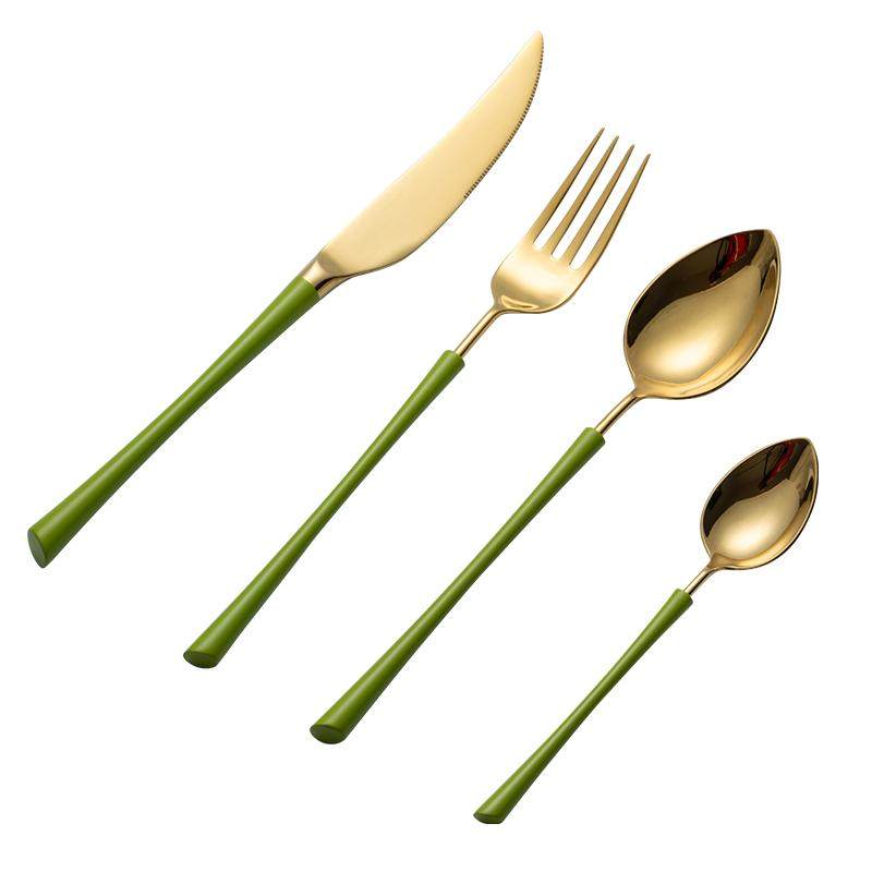 onlycook轻奢西餐餐具套装家用欧式不锈钢刀叉牛排工具勺子三件套