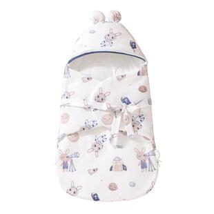 新生婴儿抱被产房护睡纯棉A类秋冬季加厚抗菌恒温襁褓包被睡袋