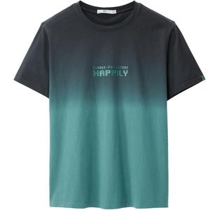 HLA/海澜之家冰爽棉凉感短袖T恤春夏时尚圆领落肩微阔透气短t男